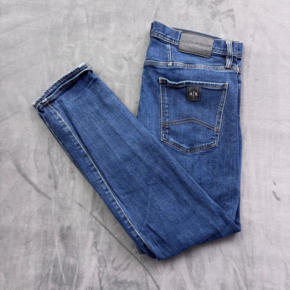 Armani Exchange J13 Slim Fit Mens Jeans Medium Wash Blue Size 34 8NZJ13 Z2SAZ